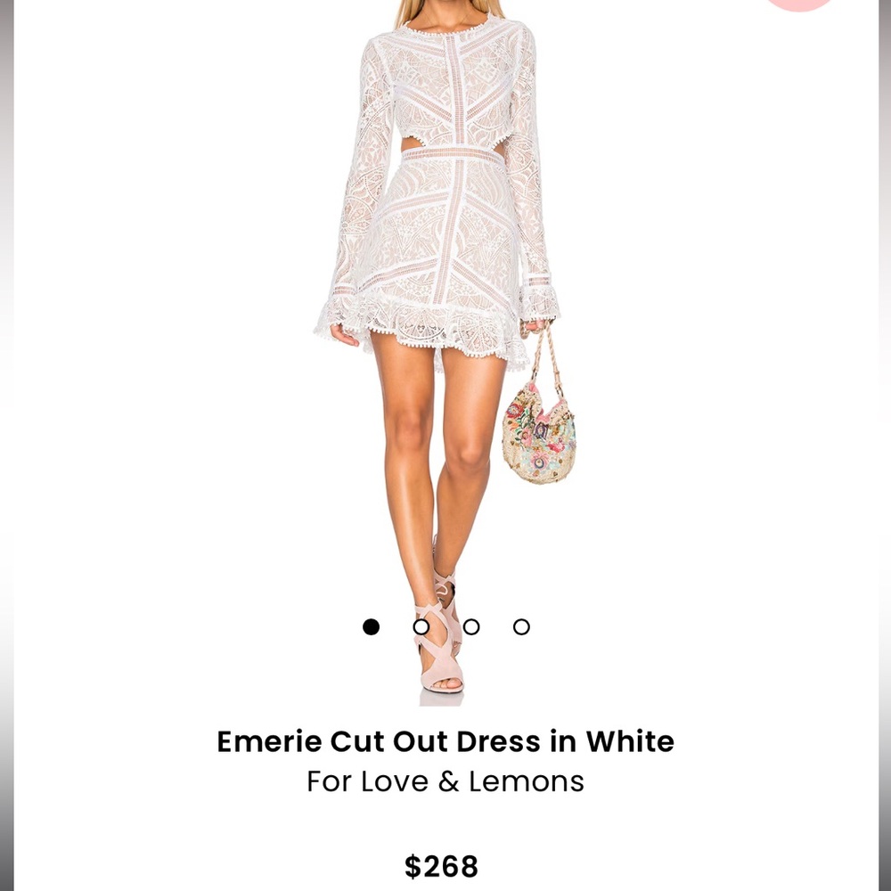 For Love & Lemons - Emerie Cut Out Dress in White